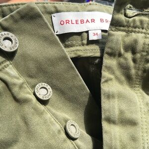 Men’s 34 Orlebar Brown Dark Green Khaki Chinos/Pants Well Loved